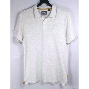 Land Rover Polo Shirt Mens XL Heather Gray Polycotton Driving Logo Short Sleeve
